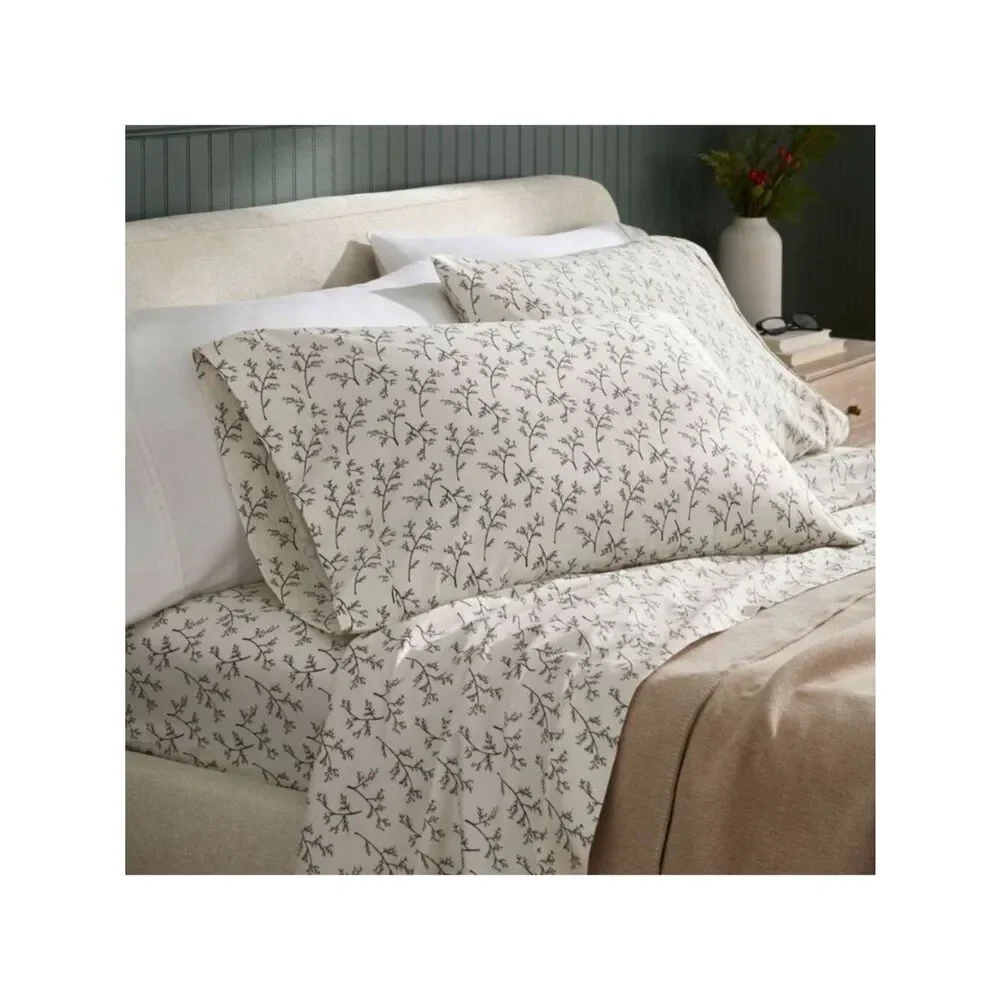 Threshold Performance Floral Vine Printed Comforter Set in Cream and Green